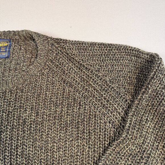 Vintage Woolrich Sweater Mens XXL Brown Rugged Outdoor Ramie/Cotton Hong Kong - Picture 3 of 5